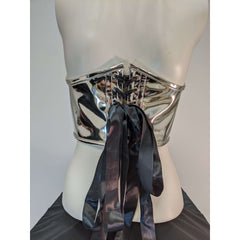 Deluxe Silver Metallic Adult Bustier