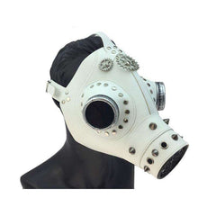 Plague Doctor White Leather Gas Mask