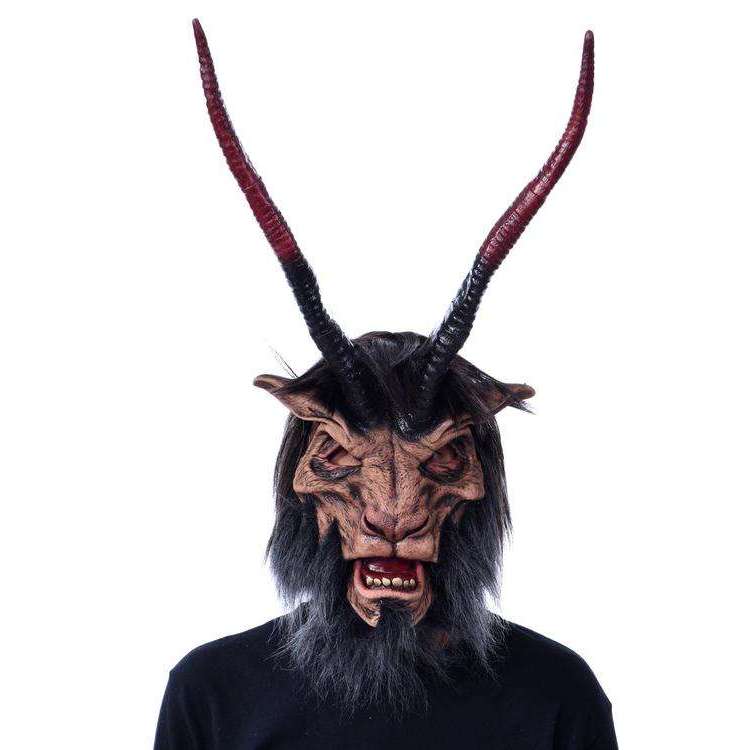 Baphomet Underworld Overlord Goat Head Mask w/ Mouth Movement