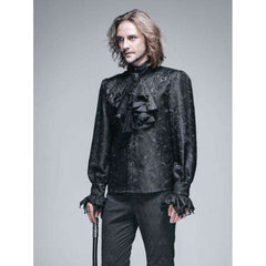 Men's Palace Style Detachable Tie Gothic Shirt