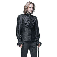 Men's Palace Style Detachable Tie Gothic Shirt