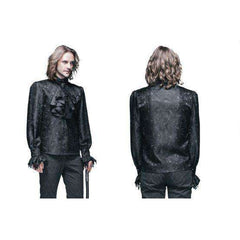 Men's Palace Style Detachable Tie Gothic Shirt