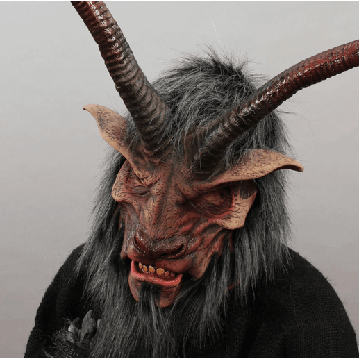 Baphomet Underworld Overlord Goat Head Mask w/ Mouth Movement