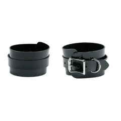 Black Vinyl D-Ring Bracelet