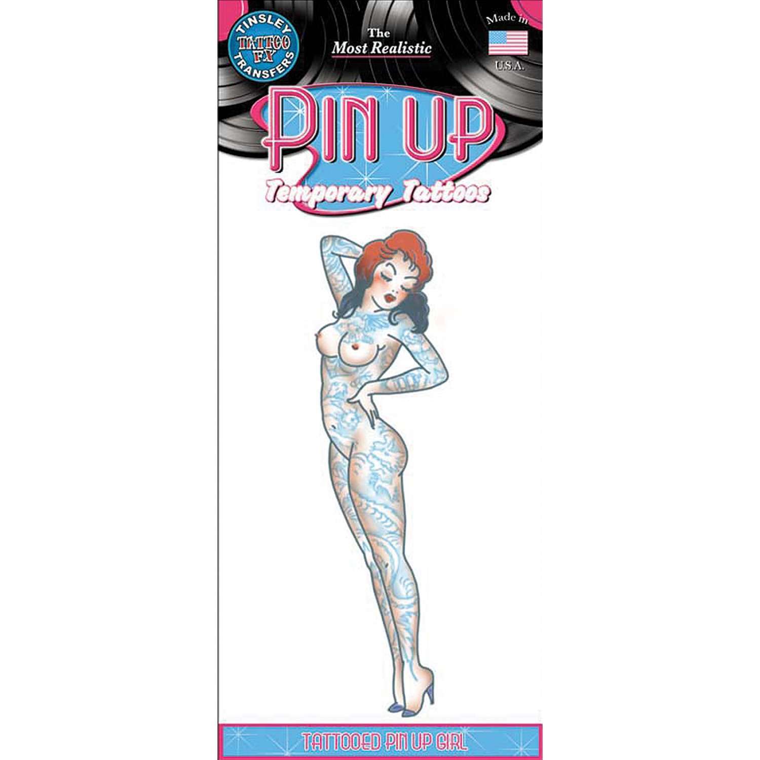 Tinsley Pin Up Temporary Tattoo Transfers