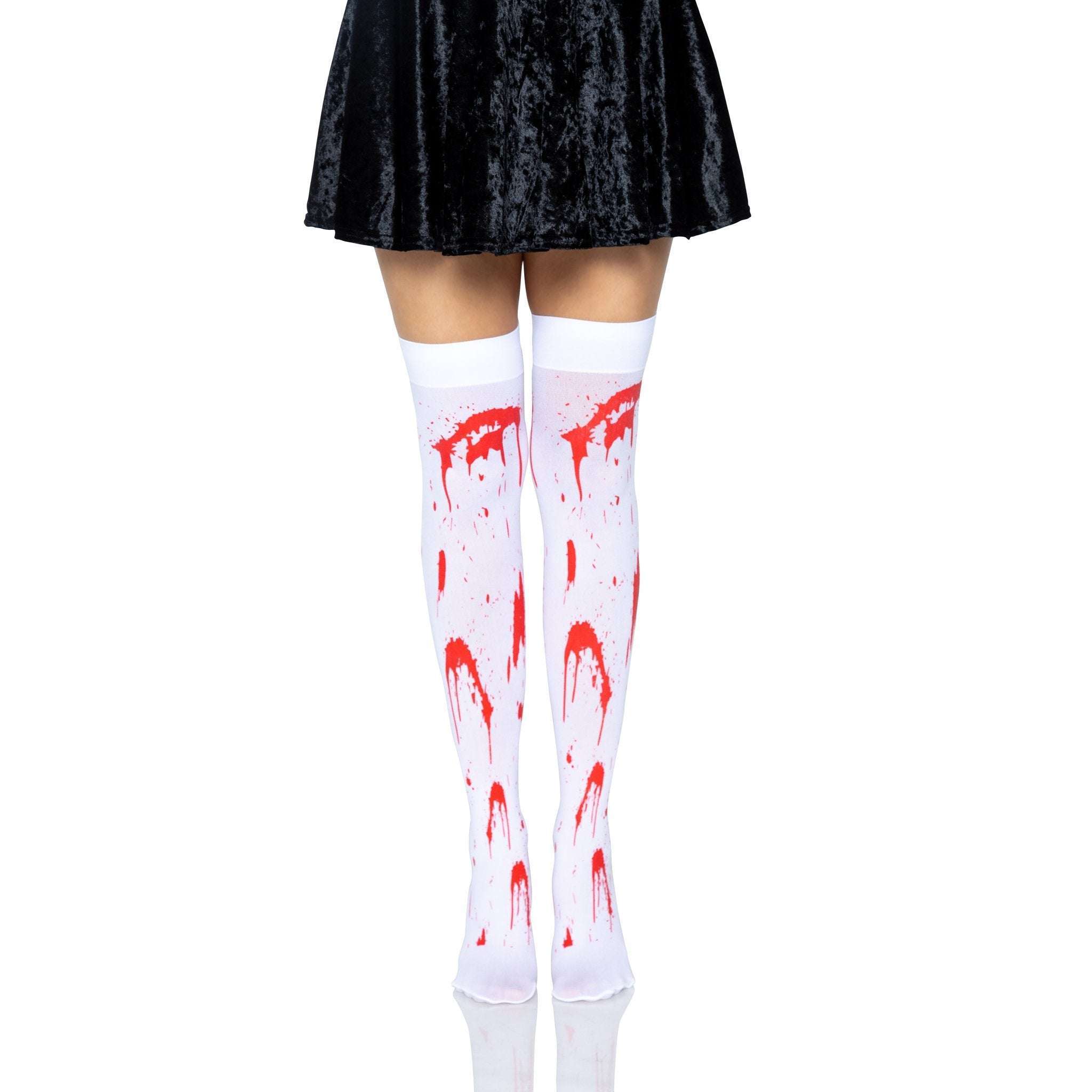 Bloody Zombie Thigh Highs Stockings