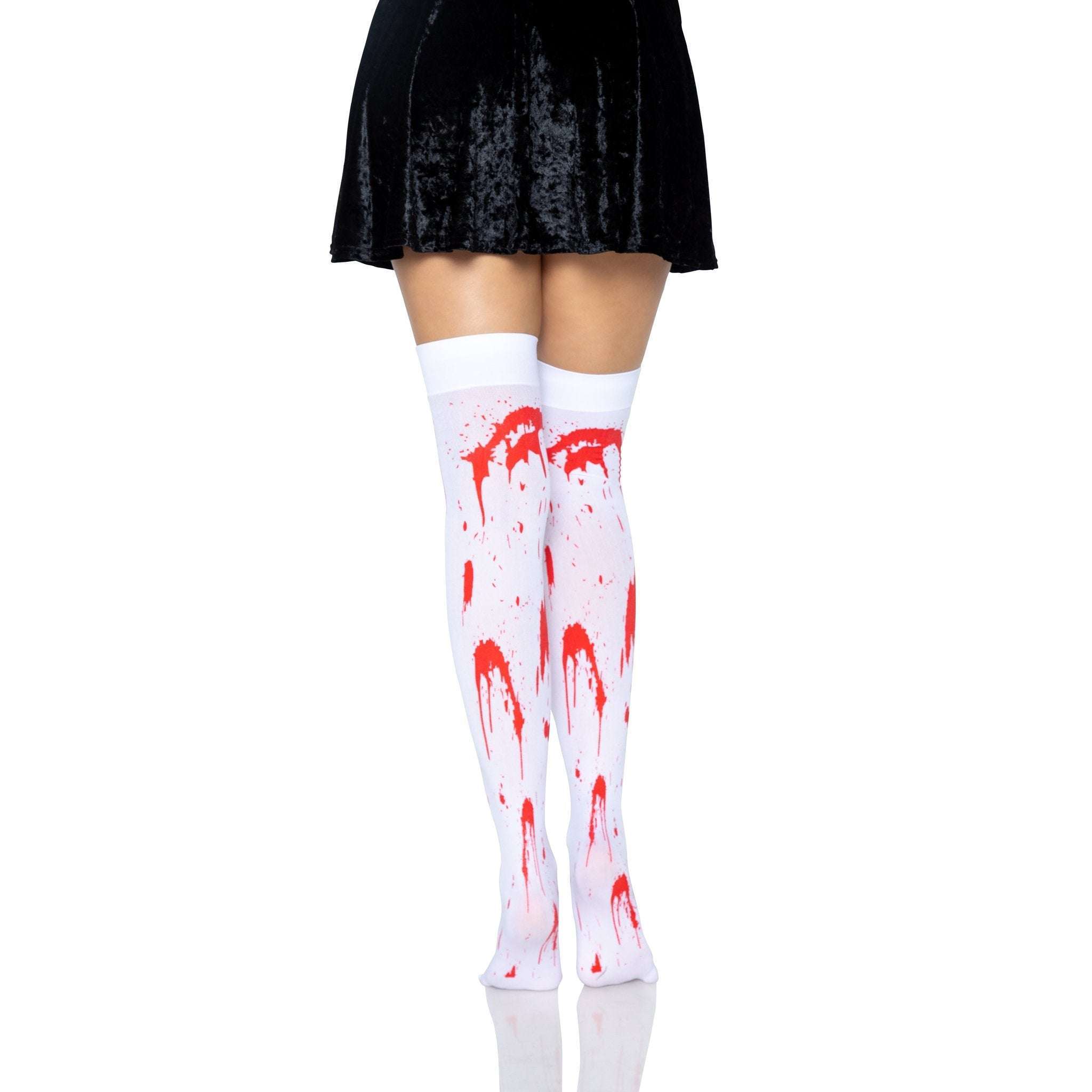 Bloody Zombie Thigh Highs Stockings