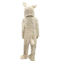 White Shaggy Dog Adult Mascot Costume