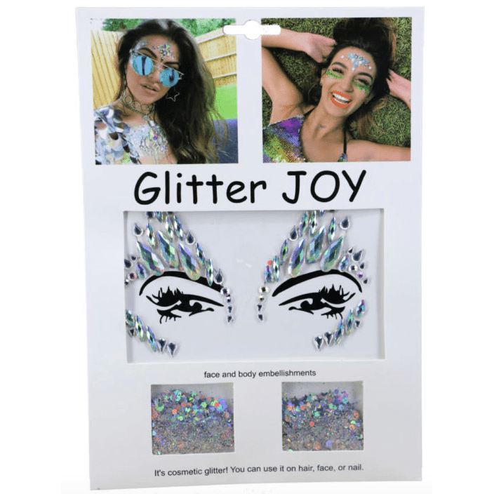 Silver Lining Holographic Face Jewels & Glitter Pack