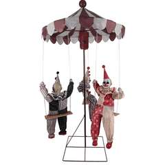 Clown Go Round w/ Spooky Music Animated Prop Decoration