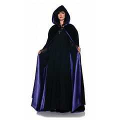 Purple Deluxe Velvet & Satin 63" Unisex Adult Cape