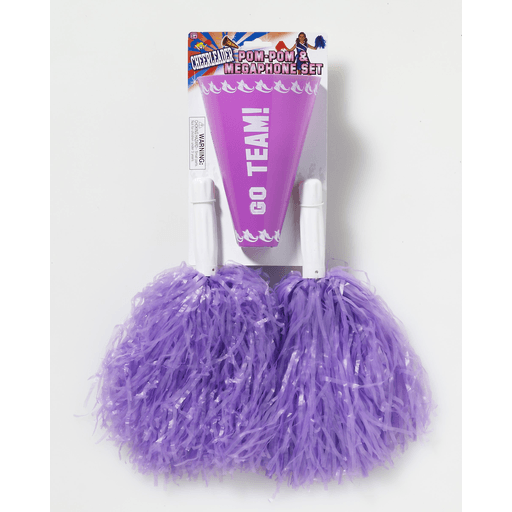 Vintage Cheerleader Pom Pom & Megaphone Set