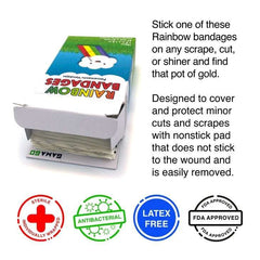 Rainbow Adhesive Bandages - 18 Pack