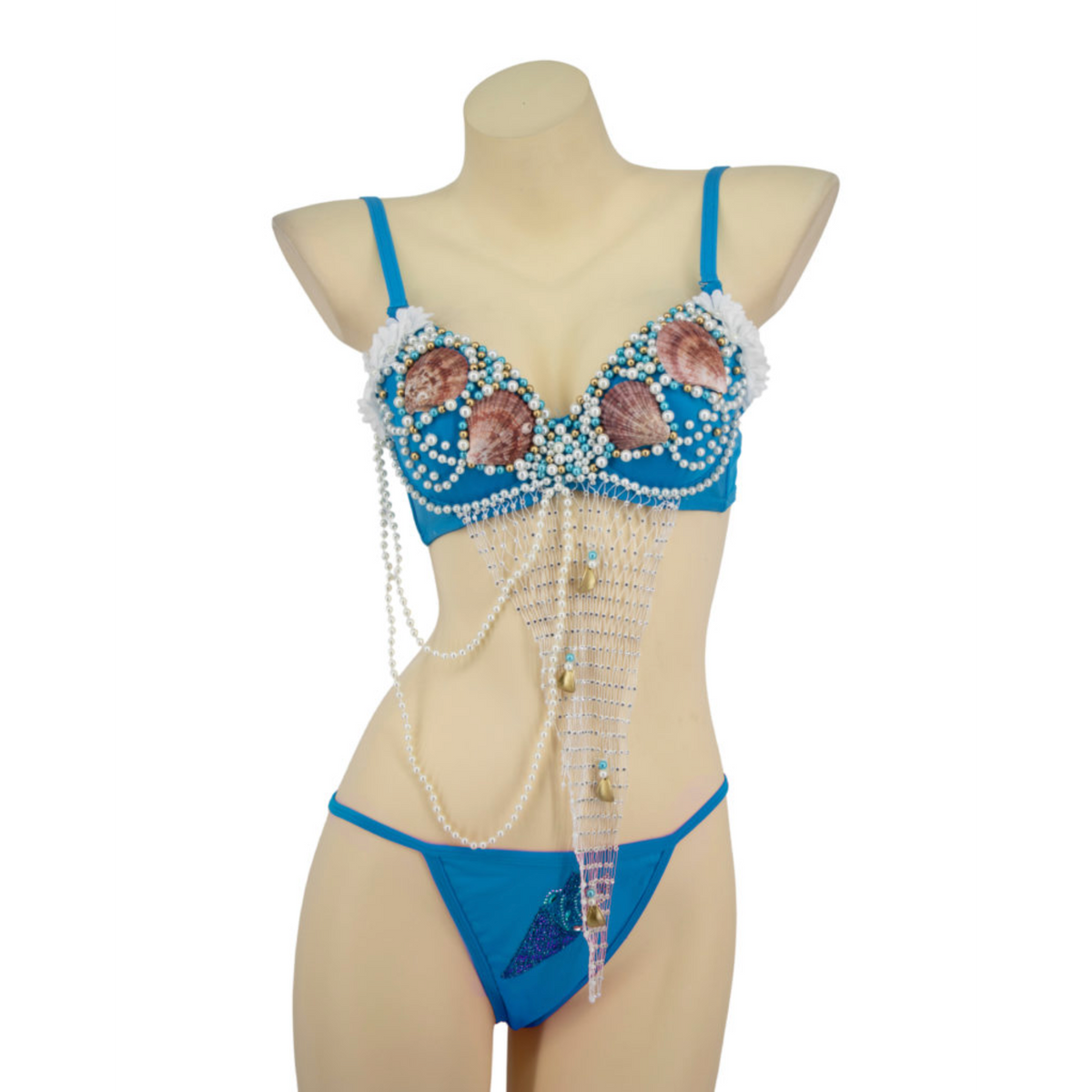 Paradise Princess Turquoise Seashell Bra Top