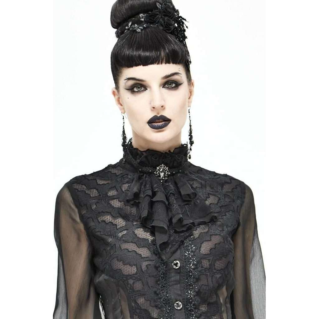 Black Lace Jabot