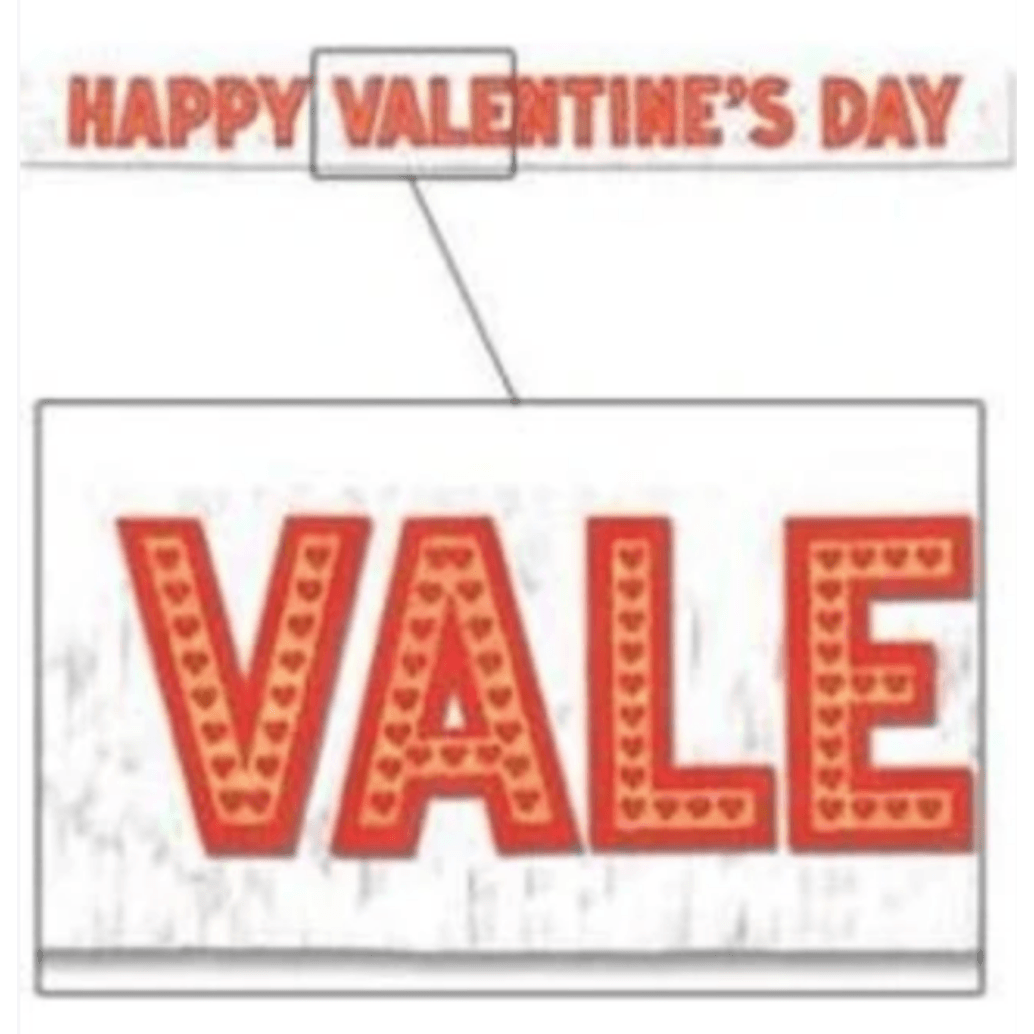 Happy Valentine’s Day Fringe Banner