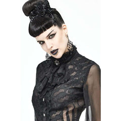 Black Lace Jabot