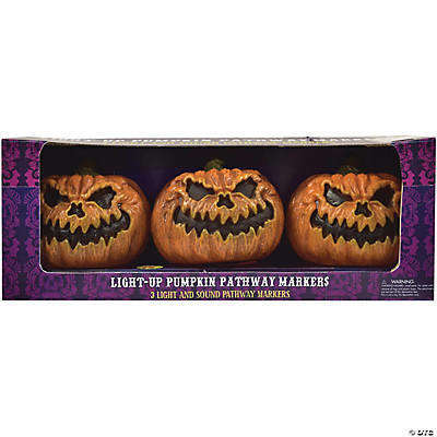 Evil Jack-O-Lantern Pathway Marker Lights