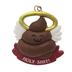 Holy Shit Crooked Christmas Ornament