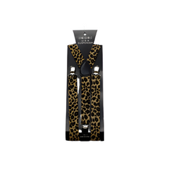 Leopard Print Suspenders