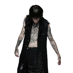 Old School Distressed Punk Trench Vest