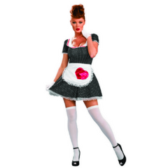 I Love 50's Housewife Apron Dress Adult Costume