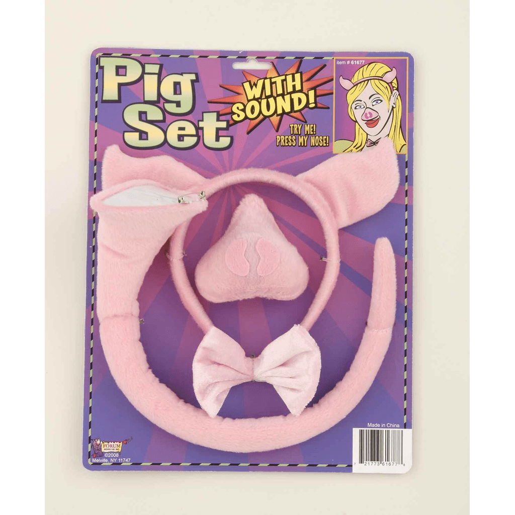 Pig Costume Set With Oinking Sound