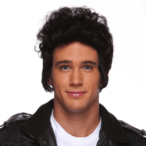 Black Rock N Roll Greaser Wig