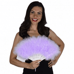 Orchid Marabou Feather Fan