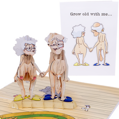 Grow Old Inappropriate 3D Greeting Card