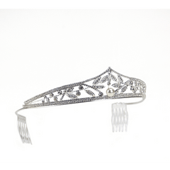 Rhinestone Tiara- Silver