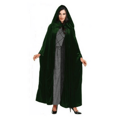 Long Velvet Adult Hooded Cape