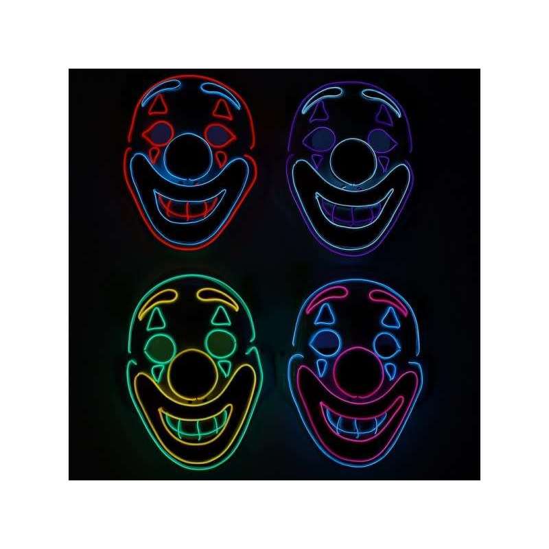 Neon Light Clown Mask