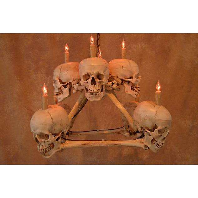 8 Skull Chandelier