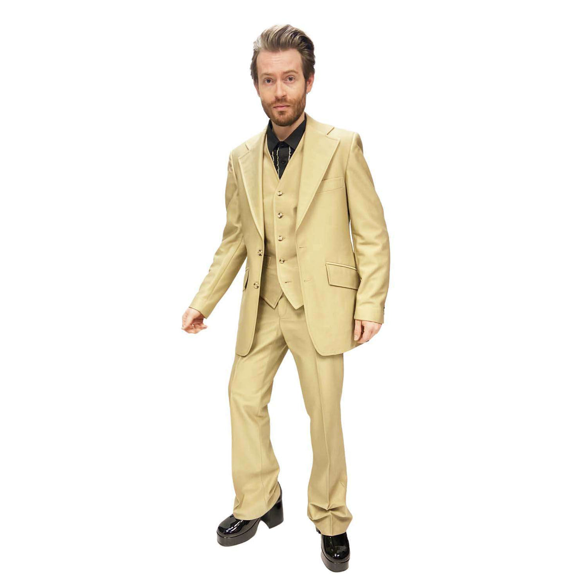 Deluxe 1970's Golden Boy House Party Suit Men's Costume