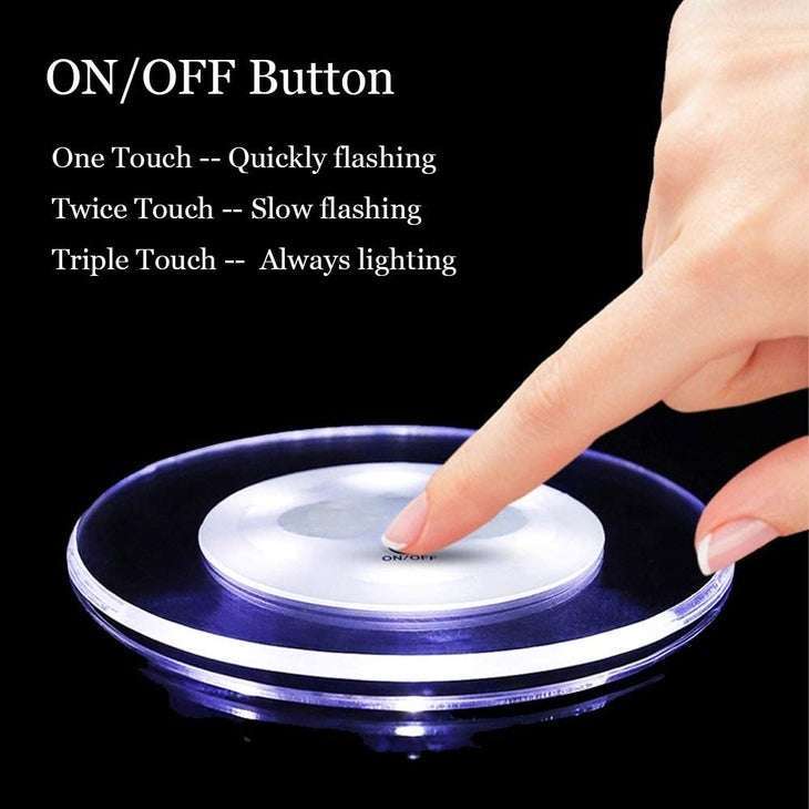 Round Ultra Thin LED Drink Coasters (6 Pack)