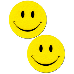 Bright Yellow Smiley Face Nipple Pasties