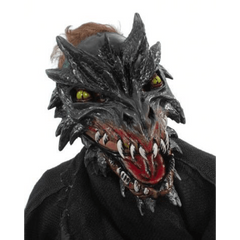 Black Noir Dragon Mask with Moving Jaw