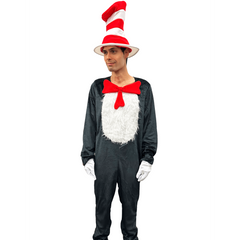 Dr Seuss Deluxe Cat In The Hat Adult Costume