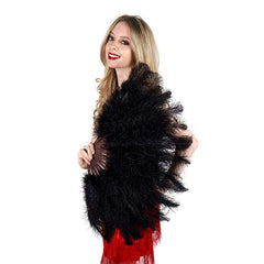 Black Ostrich Floss fan