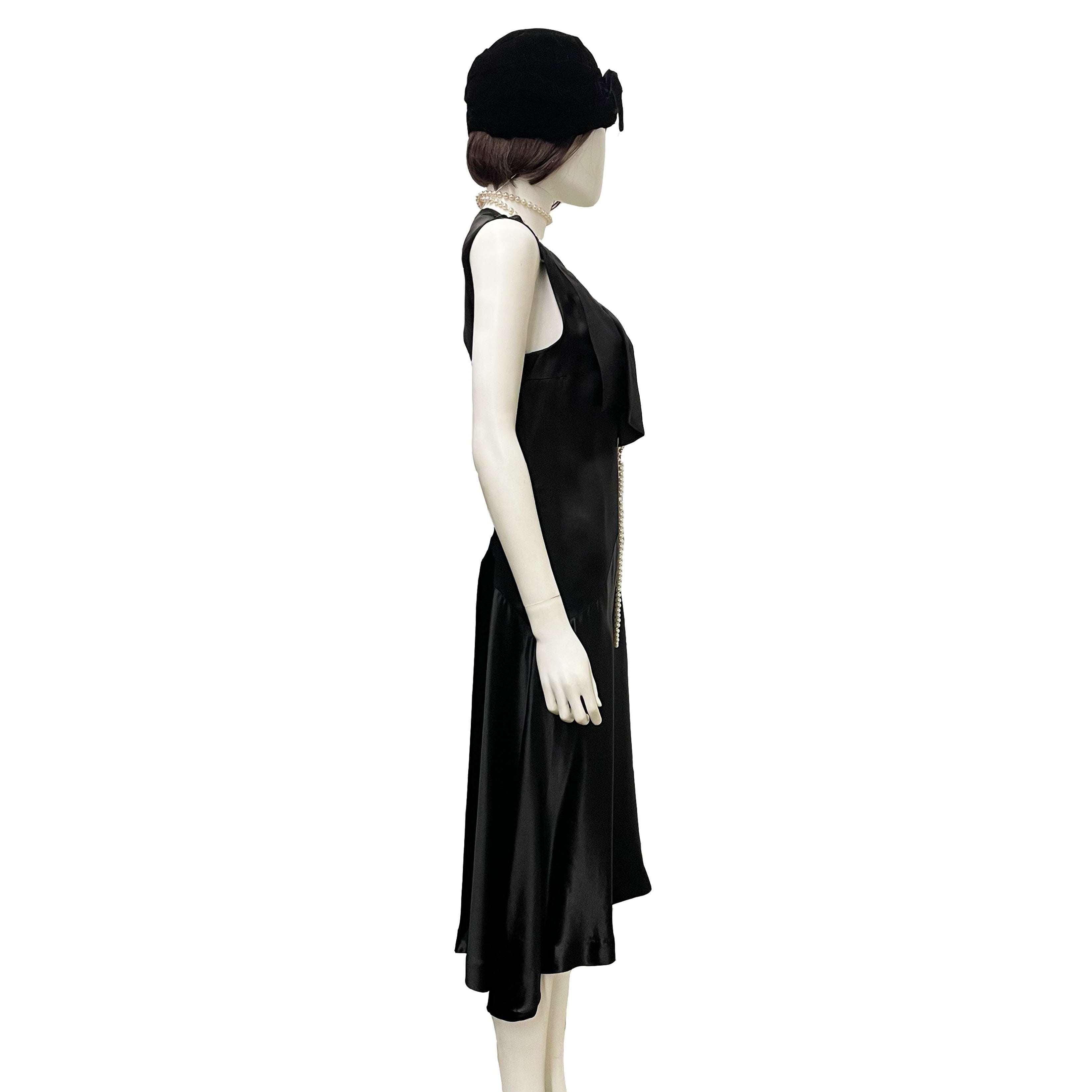 Premiere 1920s Black Satin Dress Adult Costume