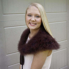 Sable Brown Marabou Capelet