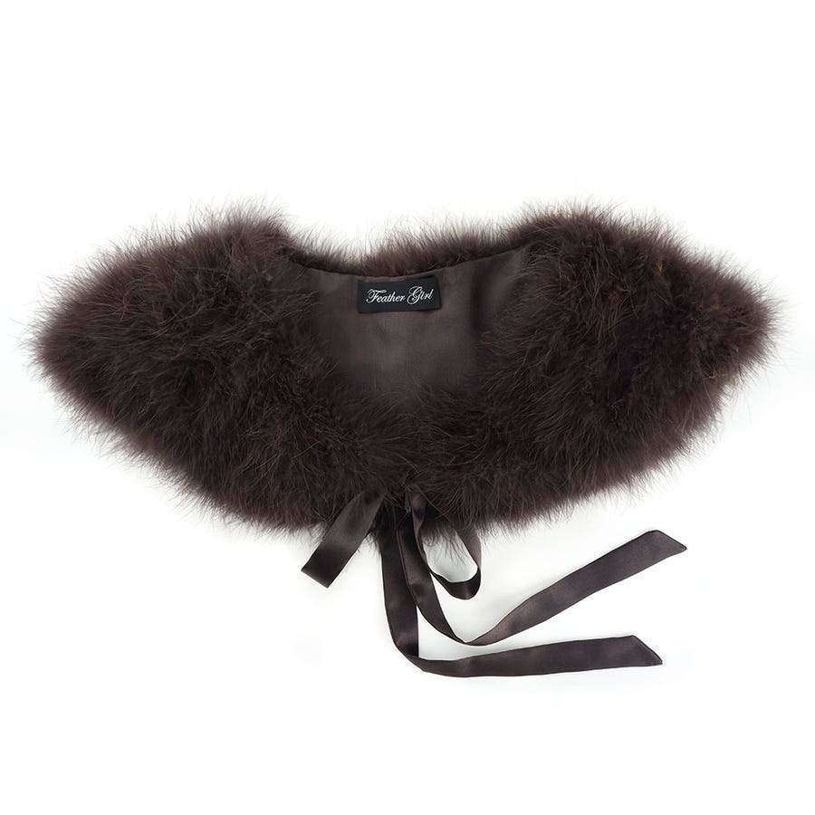 Sable Brown Marabou Capelet