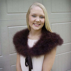 Sable Brown Marabou Capelet