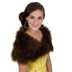 Brown Marabou Shawl