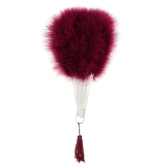 Burgundy Marabou Feather Fan