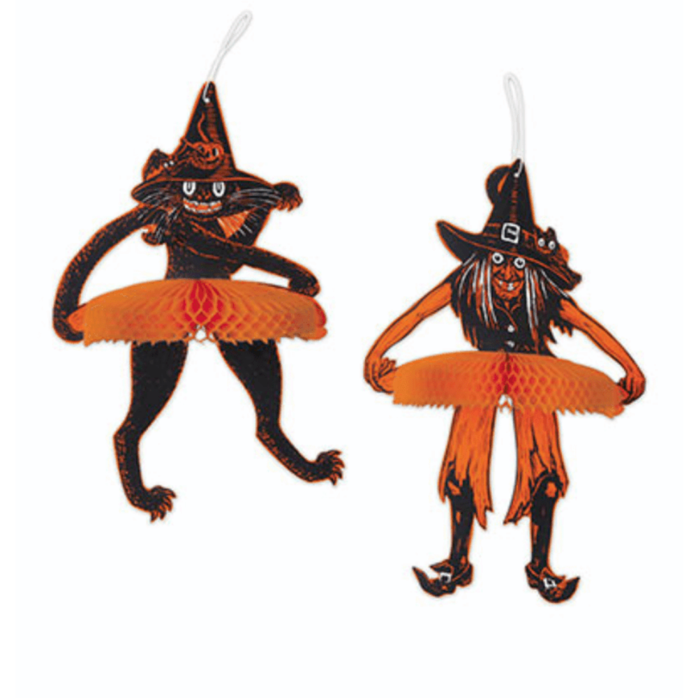 Vintage Halloween Tango Witch & Cat