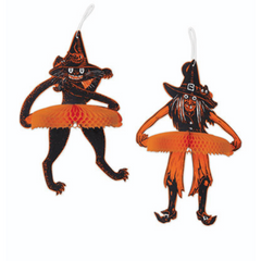 Vintage Halloween Tango Witch & Cat