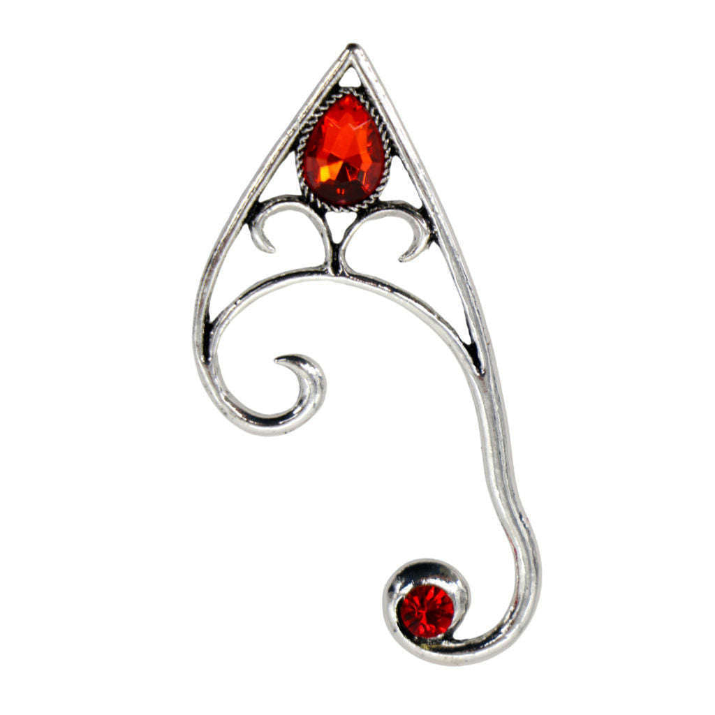 Garnet Gem Elf Ear Cuff