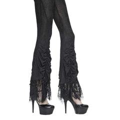 Gothic Sheer Lace Flare Pants